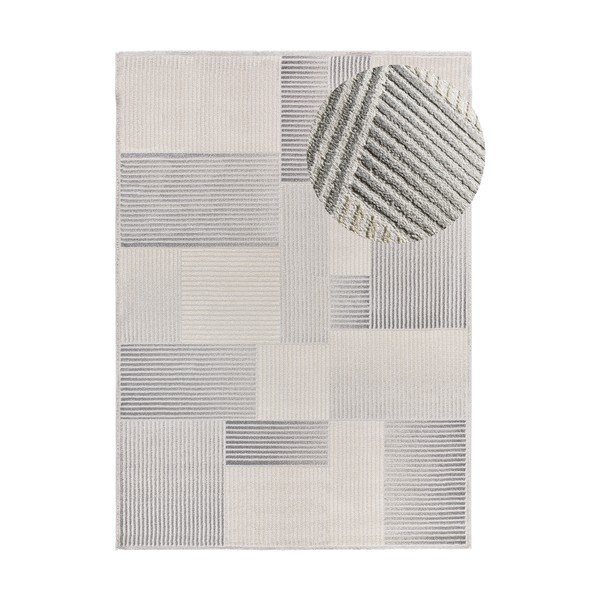 Tappeto grigio chiaro/avorio 80x150 cm Baresa – Universal