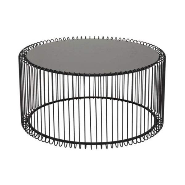 Set di 2 tavoli contenitori neri Wire Big - Kare Design-image-1