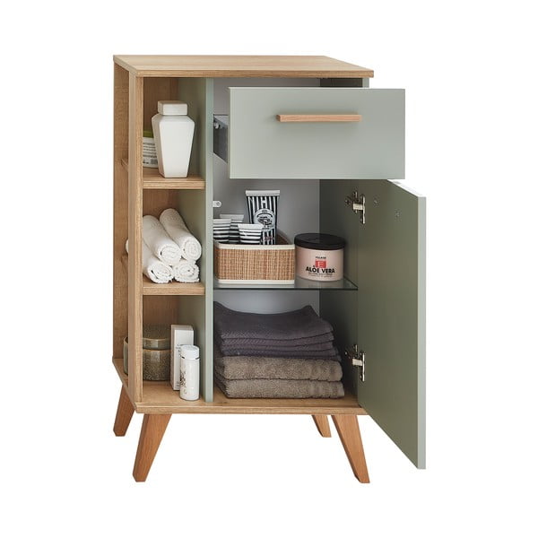 Mobile bagno basso verde in rovere 51x90 cm Set 963 - Pelipal-image-4