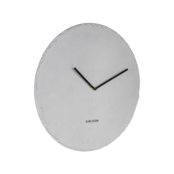 Šedé nástěnné břidlicové hodiny Karlsson Slate, ⌀ 40 cm-image-2