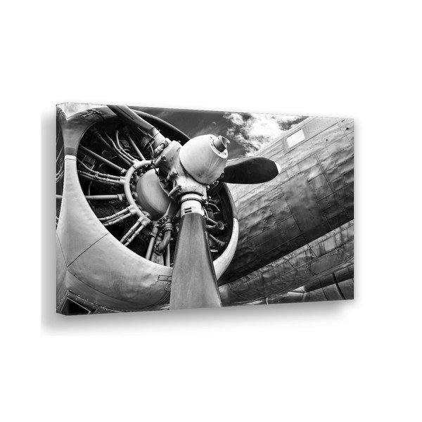 Quadro su tela Silver Uno Plane, 85 x 113 cm - Styler-image-2