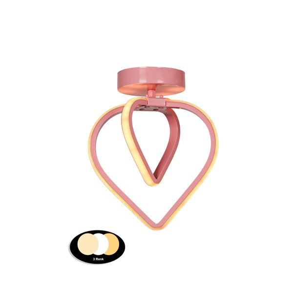 Plafoniera LED rosa in metallo Sevinc – Squid Lighting-image-2