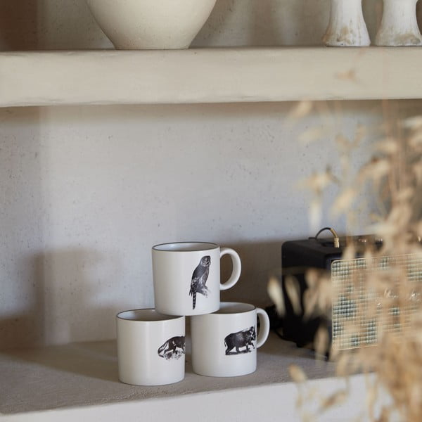 Tazze beige-nere in set di 4 pezzi in gres 350 ml Elements - Costa Nova-image-4