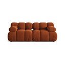 Divano componibile color terracotta con rivestimento in velluto 188 cm Bellis – Micadoni 
