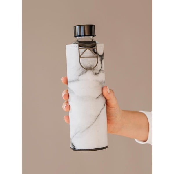 Bottiglia di vetro da viaggio bianco-nero 0,75 l Mismatch - Equa-image-1
