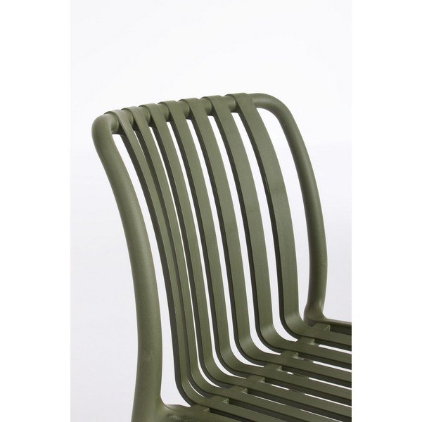 Sedia da esterno verde in plastica Billie – Bizzotto-image-1