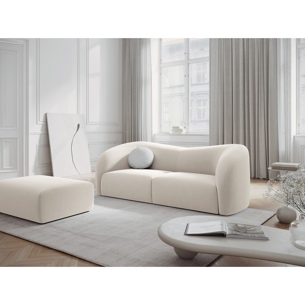 Divano in velluto bianco 197 cm Santi - Interieurs 86-image-1
