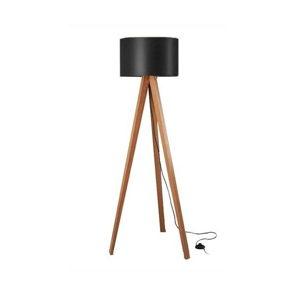 Stojací lampa Tripod Black/Walnut
