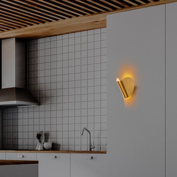 Lampada da parete a LED di colore oro Heybe - Opviq lights-image-3
