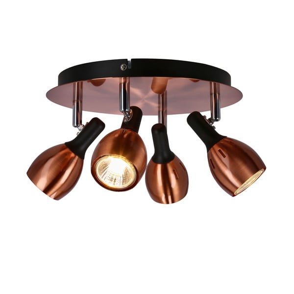 Lampada da soffitto color rame con paralume in metallo 35x35 cm Cross - Candellux Lighting-image-2