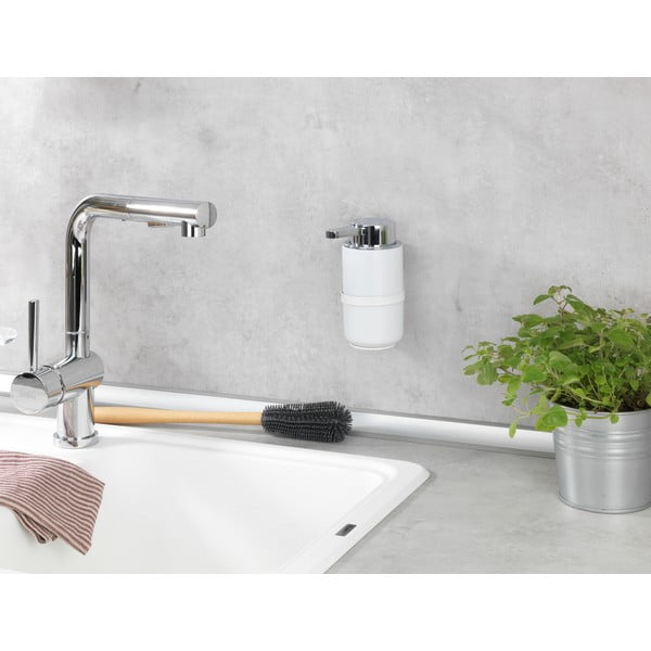 Dispenser di sapone in ceramica bianco autoportante 0,25 l Woya - Wenko-image-1