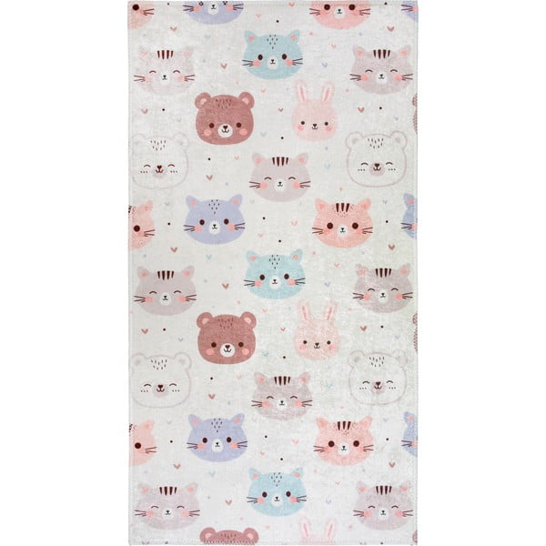Tappeto per bambini avorio lavabile 120x180 cm Cute Animals – Vitaus