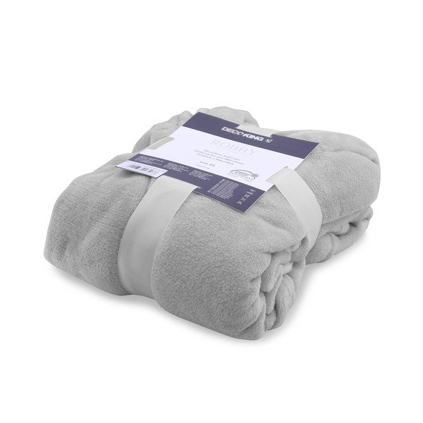 Accappatoio Robby unisex grigio in microfibra, taglia XS - DecoKing-image-1