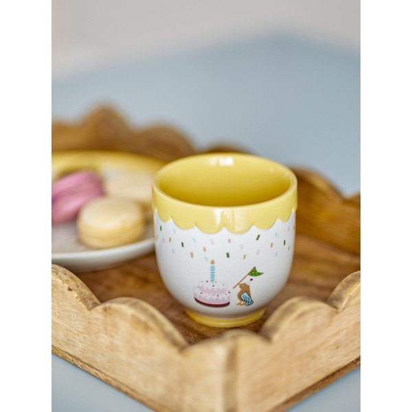 Tazza per bambini gialla e color crema in gres 150 ml Celebrate – Bloomingville Mini-image-4