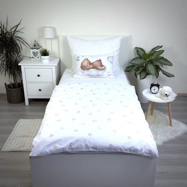 Set copripiumino e federa da bambini in cotone per culla 100x135 cm Teddy "Moon" – Jerry Fabrics-image-3