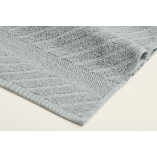 Set di asciugamani per viso e corpo tipo terry grigio chiaro in cotone 2 pz – Foutastic-image-3