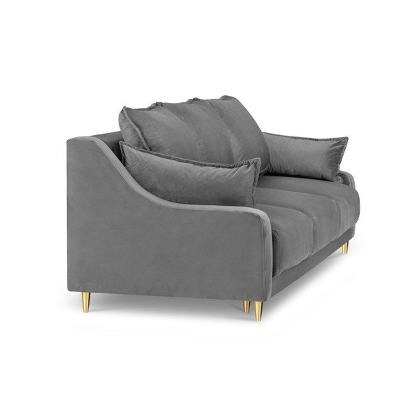 Divano letto grigio chiaro con contenitore Pansy, 215 cm - Mazzini Sofas-image-3
