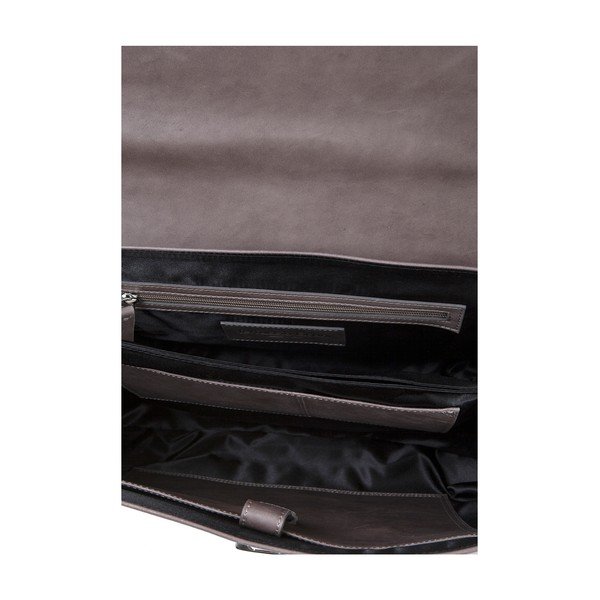 Borsa Brief da uomo in pelle di vitello grigio marrone - Ferruccio Laconi-image-3