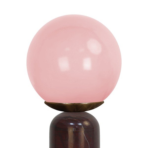 Lampada da tavolo burgundy in marmo (altezza totale 38 cm) Lazio Sphere – Leitmotiv-image-4
