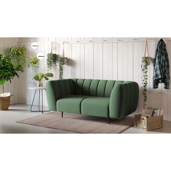 Divano in verde scuro 170 cm Shel – Ghado-image-1