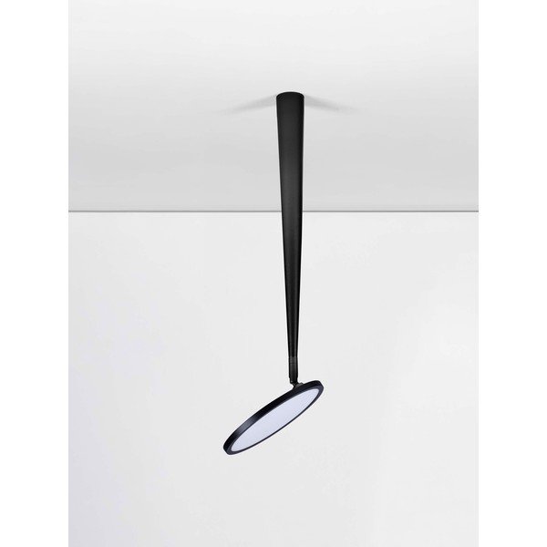 Plafoniera LED nera opaca in alluminio con struttura flessibile Ekei – Nova Luce-image-4