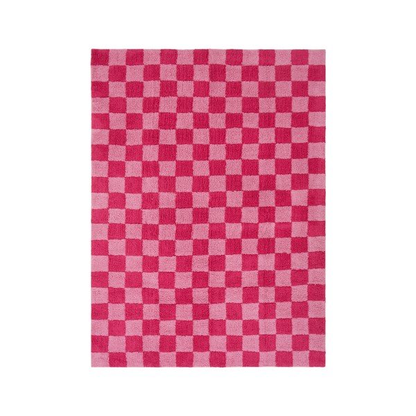 Tappeto rosa/rosa chiaro in cotone 200x300 cm Mela – Jotex