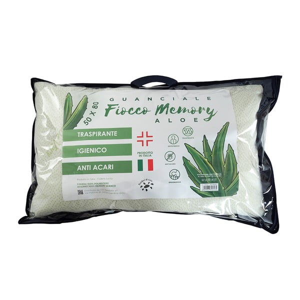Cuscino anatomico 50x80 cm Fiocco Memory Aloe - B.E.S.-image-1