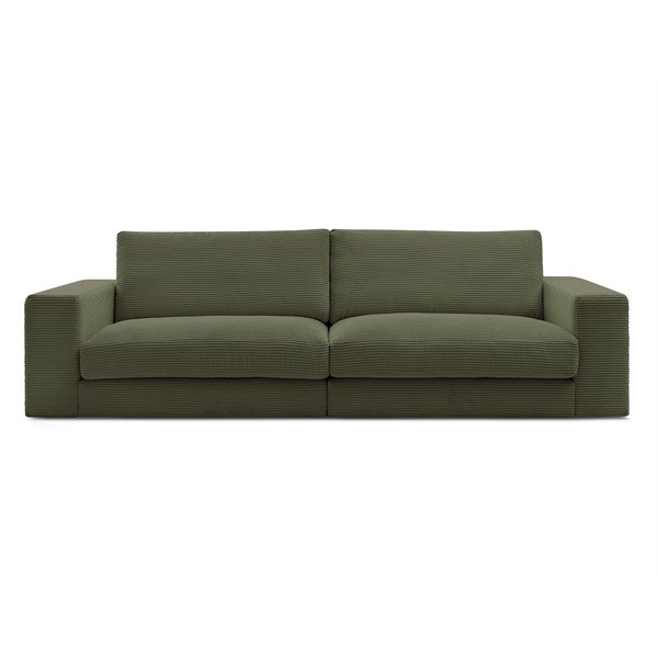 Divano verde con rivestimento in velluto a coste 274 cm Leonard – Bobochic Paris