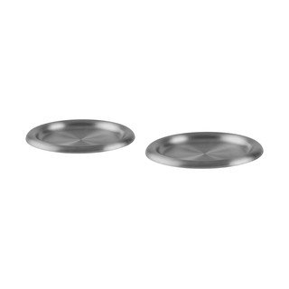 Set di piatti argentati in acciaio inox 2 pz ø 28 cm Roto – noo.ma