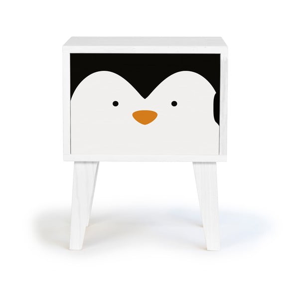 Comodino in legno per bambini Penguin - Little Nice Things