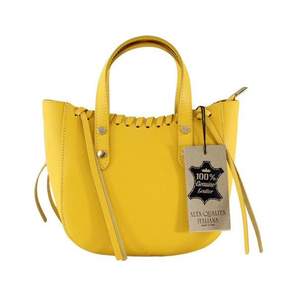 Borsa in pelle gialla Anna - Chicca Borse