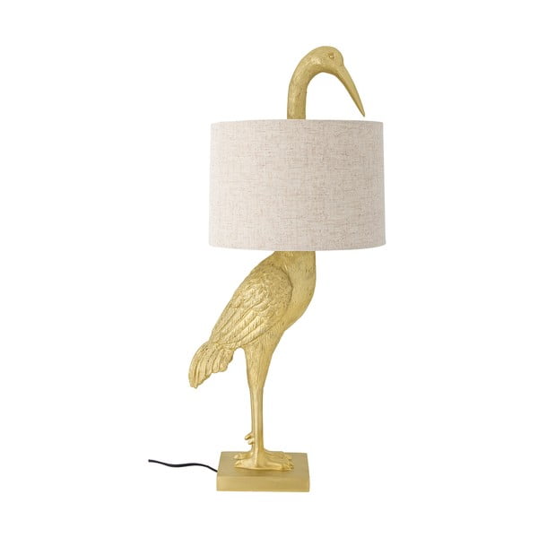 Lampada da tavolo in oro con paralume in tessuto (altezza 73 cm) Heron - Bloomingville