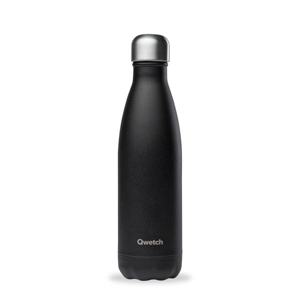 Bottiglia da viaggio in acciaio inox nero 500 ml Matt - Qwetch