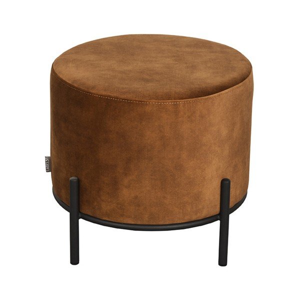 Sgabello in velluto marrone Troy - LABEL51-image-2