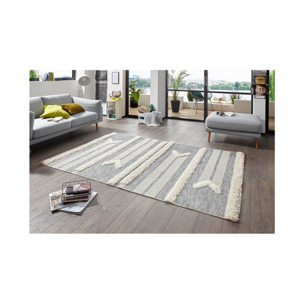 Tappeto grigio Handira Arrow, 155 x 230 cm - Mint Rugs-image-3