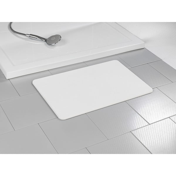 Tappetino da bagno bianco in terra di diatomee 39x60 cm Simi - Wenko-image-3