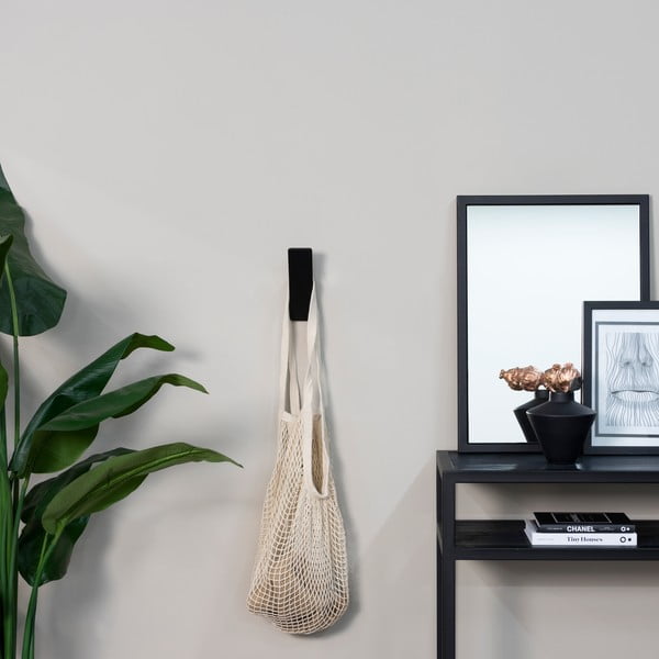 Gancio da parete nero in acciaio Angle – Spinder Design-image-1