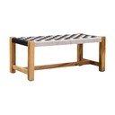 Panchina bianca e nera in legno massiccio Satna – Premier Housewares