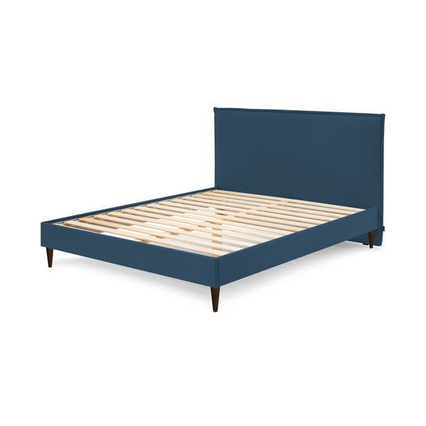 Letto matrimoniale imbottito blu con griglia 160x200 cm Sary - Bobochic Paris