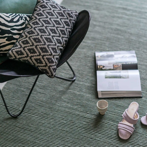 Tappeto verde scuro in iuta 75x245 cm Ribbon – Mette Ditmer Denmark-image-4