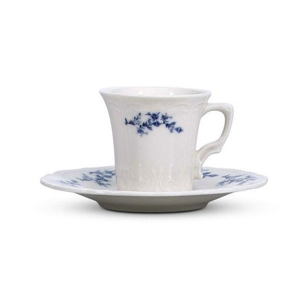 Piattino bianco/blu in porcellana ø 12 cm Retro – BonBistro-image-3