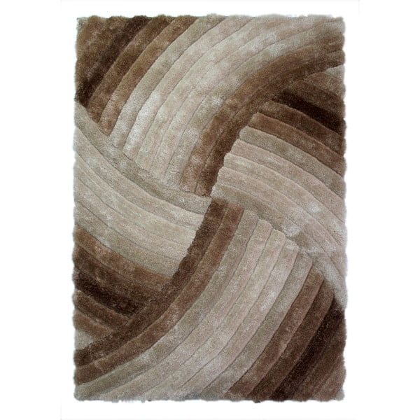 Tappeto marrone e grigio Furrow Natural, 120 x 170 cm - Flair Rugs
