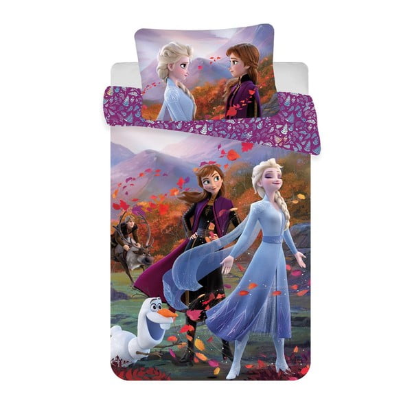 Set copripiumino e federa da bambini in cotone per culla 100x135 cm Frozen "Wind" – Jerry Fabrics