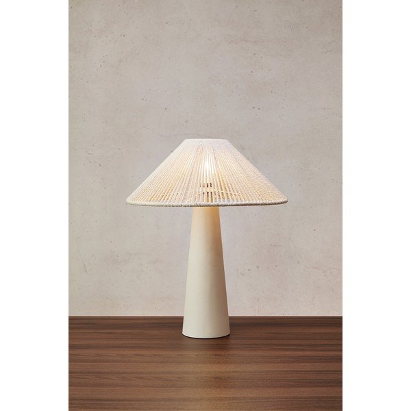 Lampada da tavolo beige con paralume in tessuto (altezza totale 50 cm) Favoro – Markslöjd-image-2