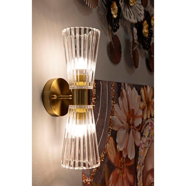 Lampada da parete dorata in vetro Prague – Mauro Ferretti-image-1