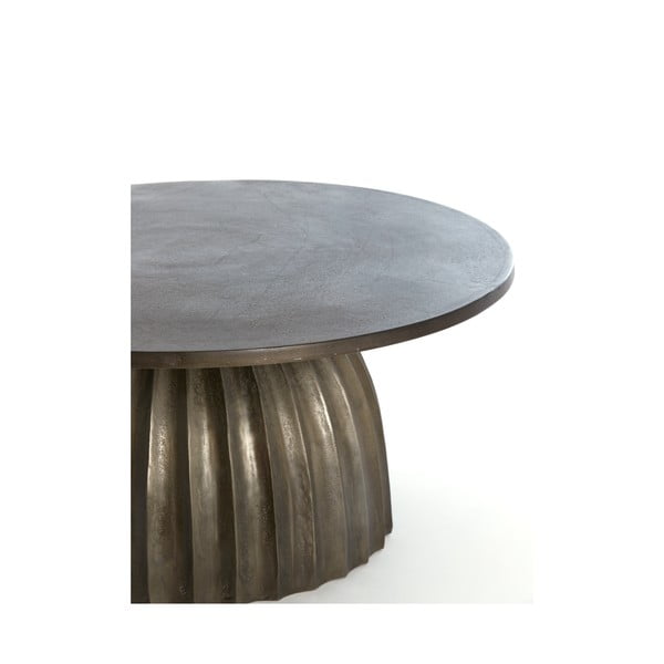 Tavolino rotondo in metallo ø 70 cm Veglia - Light & Living-image-2