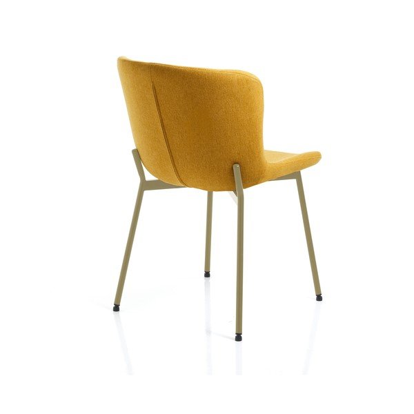 Sedie da pranzo in set giallo ocra 2 pz Snug – Tomasucci-image-3