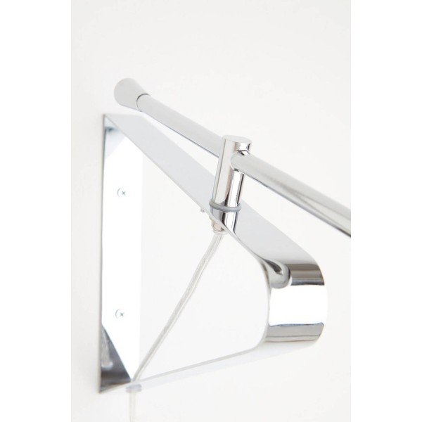 Lampada da parete color argento lucido in acciaio con alimentazione a corrente con struttura flessibile Lincon – Jotex-image-4