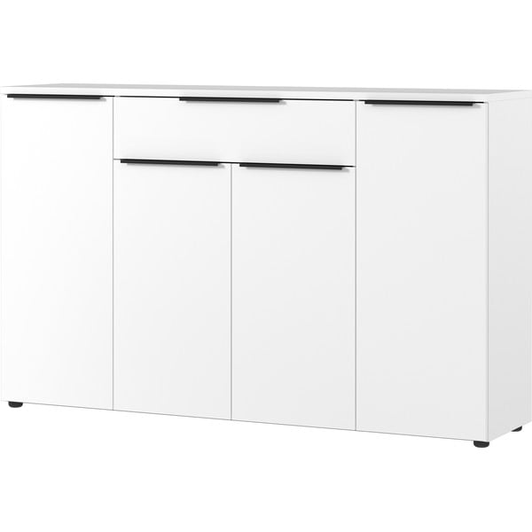 Cassettiera bassa bianca 161x101 cm Mailand - Germania-image-2