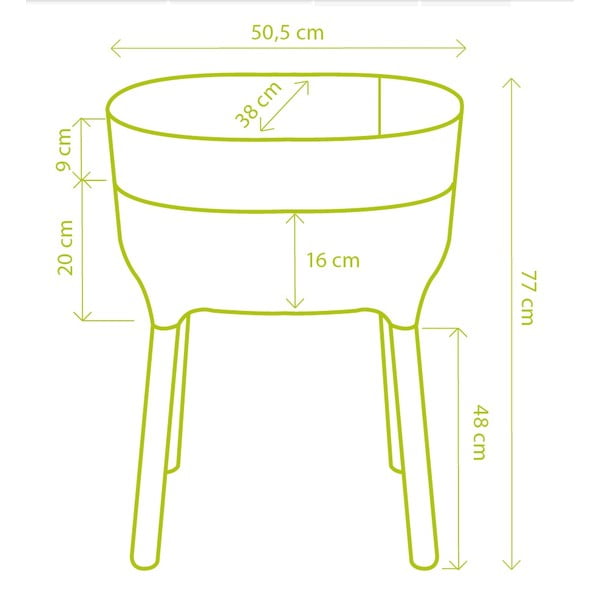 Vaso per coltivazione in plastica con sistema di auto-irrigazione Urbalive – Plastia-image-4
